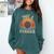 Not A Hugger Retro Sea Urchin Sarcastic Introvert Comfort Colors Sweatshirt Blue Spruce