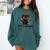 Not A Hugger Tee Angry Cat Sarcastic Cute Introvert Comfort Colors Sweatshirt Blue Spruce