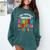I Officially Graduated Kindergarten Graduation 2024 Comfort Colors Sweatshirt Blue Spruce