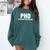 PHD Permanent Head Damage Doctoral Degree PHD Graduation Comfort Colors Sweatshirt Blue Spruce