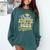 Proud Auntie Of A Class Of 2025 Graduate Senior Graduation Comfort Colors Sweatshirt Blue Spruce