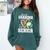 Proud Grandma Of A 2026 Senior Volleyball Graduation Leopard Comfort Colors Sweatshirt Blue Spruce