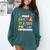 Proud MAMA Of a 2025 PRE-K Graduate -Graduation Comfort Colors Sweatshirt Blue Spruce