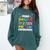 Proud MOM Of a 2025 PRE-K Graduate -Graduation Comfort Colors Sweatshirt Blue Spruce