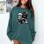 READING IN PEACE RIP Introvert Skeleton Read Book Meme Comfort Colors Sweatshirt Blue Spruce