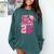 Retro Senior 2026 Coquette Bow Graduation Class Of 2026 Comfort Colors Sweatshirt Blue Spruce