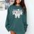 Retro Senior 2027 Girl Coquette Bow Class Of 2027 Graduation Comfort Colors Sweatshirt Blue Spruce