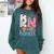You RN Good Hands Cute Nurse Nursing Student Graduation Comfort Colors Sweatshirt Blue Spruce