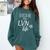 Rockin This Life Cute LVN Graphic For Nurse Graduation Comfort Colors Sweatshirt Blue Spruce