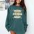Sarcastic For Deep Thinkers Introverts Groovy Comfort Colors Sweatshirt Blue Spruce