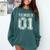 Senior 01 Class Of 2001 Retro College High School Graduation Comfort Colors Sweatshirt Blue Spruce
