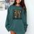 Senior 2021 Grad Class Of 2021 Graduation Leopard Cheetah Comfort Colors Sweatshirt Blue Spruce