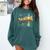 Senior 2024 Groovy Retro Class Of 2024 Graduation Senior 24 Comfort Colors Sweatshirt Blue Spruce