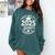 Senior 2025 Cheer Team Mom High School Graduation Outfit Comfort Colors Sweatshirt Blue Spruce