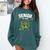 Senior 2025 Graduation Caterpillar For Kids Cute Coquette Comfort Colors Sweatshirt Blue Spruce