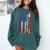 Senior 2026 Baseball American Flag Class Of 2026 Graduation Comfort Colors Sweatshirt Blue Spruce