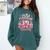 Senior 2026 Class Of 26 Coquette Pink Bow Graduation Cousin Comfort Colors Sweatshirt Blue Spruce