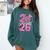 Senior 2026 Graduation Girls Coquette Pink Bow Class Of 2026 Premium Comfort Colors Sweatshirt Blue Spruce