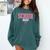 Senior 2026 Pink Coquette Bow Class Of 2026 Graduation Women Comfort Colors Sweatshirt Blue Spruce