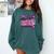Senior 2027 Class Of 2027 Coquette Girl Pink Graduation 2027 Comfort Colors Sweatshirt Blue Spruce
