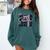 Senior 2027 Class Of 2027 Coquette Pink Bow Graduation 2027 Comfort Colors Sweatshirt Blue Spruce
