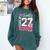Senior 2027 Class Of 2027 Pink Coquette Bow Graduation Girl Comfort Colors Sweatshirt Blue Spruce
