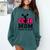 Senior Cheerleader Mom Cheer Class Of 2025 Graduation Women Comfort Colors Sweatshirt Blue Spruce