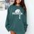 Senior Class Of 2024 Volleyball Seniors School Graduation Comfort Colors Sweatshirt Blue Spruce