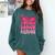 Senior Class Of 2026 Pink Coquette Bow Graduation 2026 Comfort Colors Sweatshirt Blue Spruce