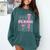 Senior Mom 2027 Class Of 2027 Coquette Bow Graduation 2027 Comfort Colors Sweatshirt Blue Spruce