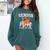 Senior Mom Class Of 2026 Coquette Bow Basketball Graduation Comfort Colors Sweatshirt Blue Spruce