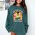 Senior Mom Class Of 2026 Daisy Flower Retro Graduation Comfort Colors Sweatshirt Blue Spruce