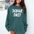 Senior Retro Class Of 2027 Graduation High School College Comfort Colors Sweatshirt Blue Spruce