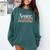 Senior Year 2026 American Flag USA Graduation Class Of 2026 Comfort Colors Sweatshirt Blue Spruce