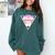 Seniors 2021 For Her Him Retro 21 Graduation Class Comfort Colors Sweatshirt Blue Spruce