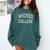 Silly Antisocial WICKED COLLEGE Introvert Don't Call Me Comfort Colors Sweatshirt Blue Spruce