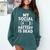My Social Battery Is Dead Introvert Quote Comfort Colors Sweatshirt Blue Spruce