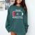 Social Battery Low Anti-Social Introvert Comfort Colors Sweatshirt Blue Spruce