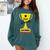 Star Graduate Second Grade Graduation Trophy Cup Comfort Colors Sweatshirt Blue Spruce