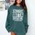 Straight Outta Cosmetology School Class Of 2025 Graduation Comfort Colors Sweatshirt Blue Spruce