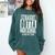 STRAIGHT OUTTA HIGH SCHOOL 2018 Grad Graduation Comfort Colors Sweatshirt Blue Spruce