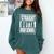 Straight Outta High School Graduation Apparel For Seniors Comfort Colors Sweatshirt Blue Spruce