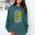 Sunflower Teach Love Inspire Cool Graduation Teacher School Comfort Colors Sweatshirt Blue Spruce