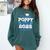 Super Proud Poppy Of 2025 Graduate Senior Graduation Family Comfort Colors Sweatshirt Blue Spruce