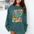 i Survived My Daughter's Bachelors Degree Groovy Graduation Comfort Colors Sweatshirt Blue Spruce