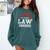 I Survived My Partner's Law Degree Graduation Shirt Comfort Colors Sweatshirt Blue Spruce