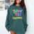 Thank You Teacher Appreciation Graduation Men Women Girls Kids Comfort Colors Sweatshirt Blue Spruce