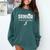 Track & Field Senior Mom Class Of 2026 Graduation 26 Comfort Colors Sweatshirt Blue Spruce