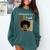 Unapologetically MHA-Ish Student Graduation Afro Comfort Colors Sweatshirt Blue Spruce