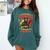 Woman Firefighter Aunt TiTi Auntie Black Graduation Comfort Colors Sweatshirt Blue Spruce
